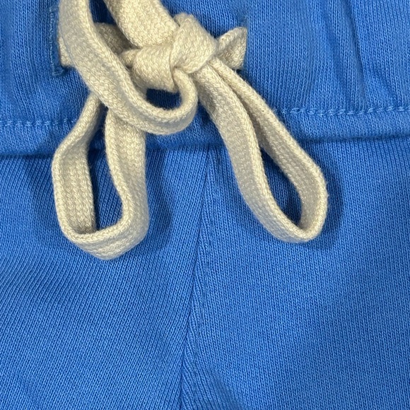 Madewell MWL Blue Terry Drawstring Sweat Shorts Size L Lounge Cotton Blend - Picture 6 of 7